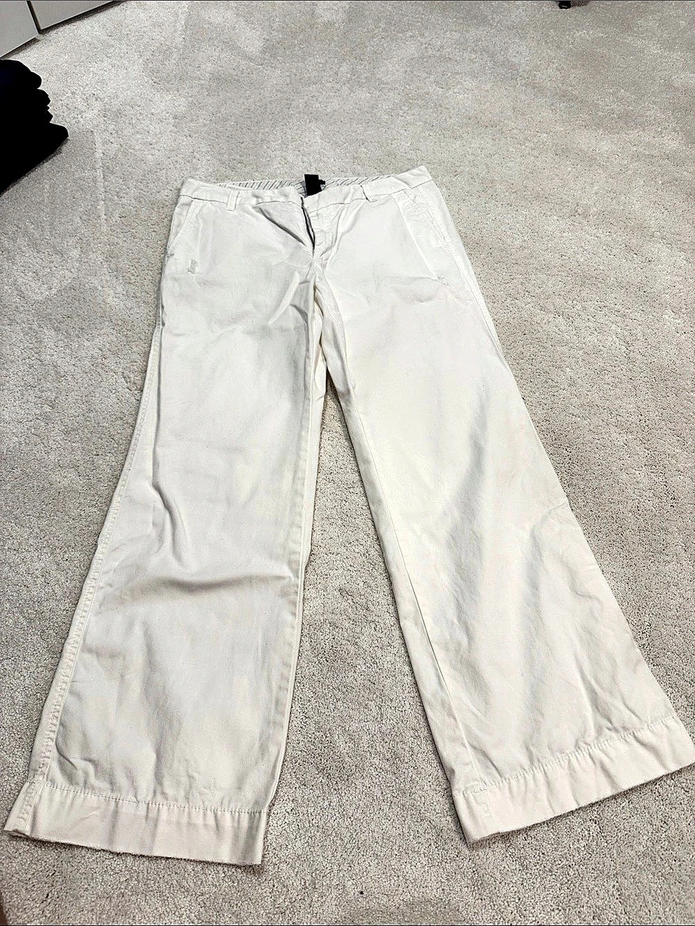 Gap Original Boy Cut Ankle Pants White Flare Size 10